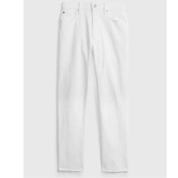 NWT! Gap High Rise Pure White Cheeky Straight Jeans w/Washwell- Size 14/32🩵 - Picture 6 of 8